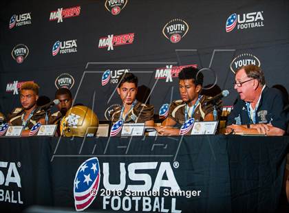 Thumbnail 2 in USA Football/MaxPreps Media Day @ SF 49ers facility photogallery.