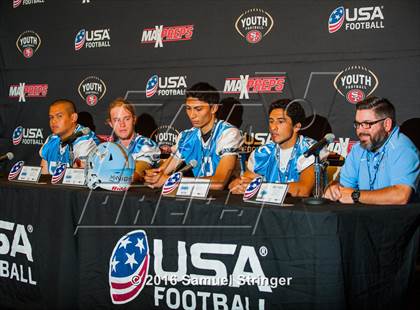 Thumbnail 1 in USA Football/MaxPreps Media Day @ SF 49ers facility photogallery.