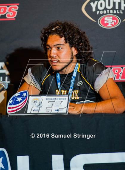 Thumbnail 2 in USA Football/MaxPreps Media Day @ SF 49ers facility photogallery.