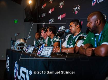 Thumbnail 1 in USA Football/MaxPreps Media Day @ SF 49ers facility photogallery.