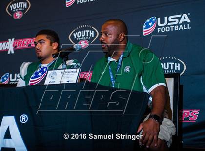 Thumbnail 2 in USA Football/MaxPreps Media Day @ SF 49ers facility photogallery.