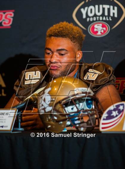 Thumbnail 3 in USA Football/MaxPreps Media Day @ SF 49ers facility photogallery.