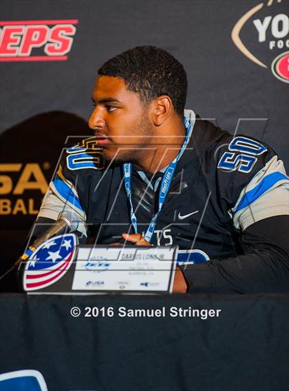 Thumbnail 1 in USA Football/MaxPreps Media Day @ SF 49ers facility photogallery.
