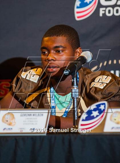 Thumbnail 1 in USA Football/MaxPreps Media Day @ SF 49ers facility photogallery.