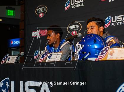 Thumbnail 3 in USA Football/MaxPreps Media Day @ SF 49ers facility photogallery.