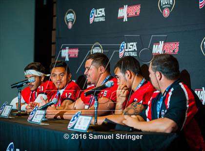 Thumbnail 3 in USA Football/MaxPreps Media Day @ SF 49ers facility photogallery.
