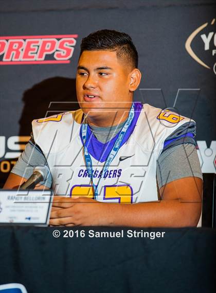 Thumbnail 1 in USA Football/MaxPreps Media Day @ SF 49ers facility photogallery.