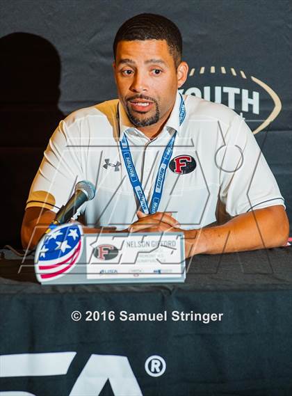 Thumbnail 2 in USA Football/MaxPreps Media Day @ SF 49ers facility photogallery.