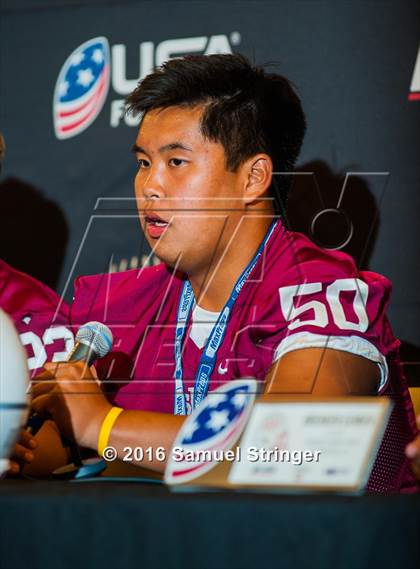 Thumbnail 1 in USA Football/MaxPreps Media Day @ SF 49ers facility photogallery.