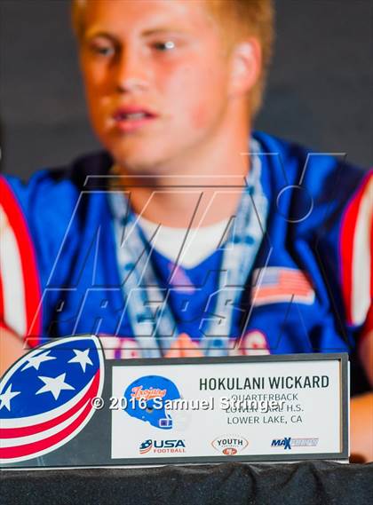 Thumbnail 1 in USA Football/MaxPreps Media Day @ SF 49ers facility photogallery.
