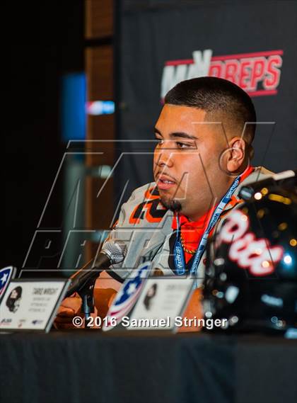 Thumbnail 3 in USA Football/MaxPreps Media Day @ SF 49ers facility photogallery.