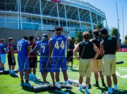 Thumbnail 2 in USA Football/MaxPreps Media Day @ SF 49ers facility photogallery.