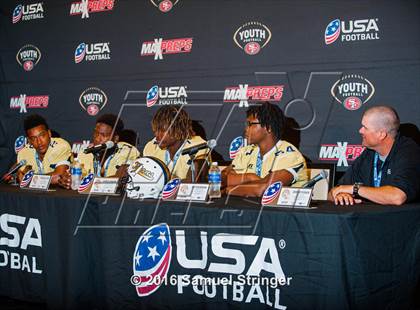 Thumbnail 1 in USA Football/MaxPreps Media Day @ SF 49ers facility photogallery.
