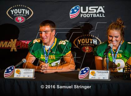 Thumbnail 2 in USA Football/MaxPreps Media Day @ SF 49ers facility photogallery.