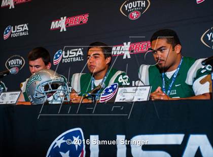 Thumbnail 3 in USA Football/MaxPreps Media Day @ SF 49ers facility photogallery.