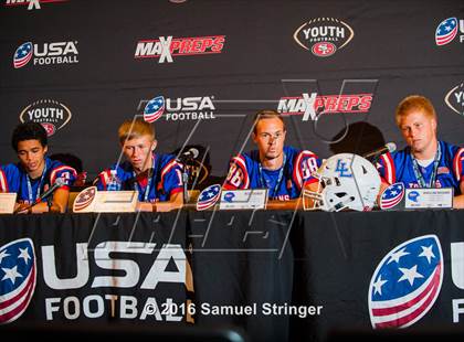 Thumbnail 1 in USA Football/MaxPreps Media Day @ SF 49ers facility photogallery.