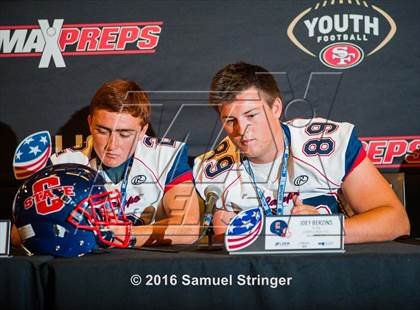 Thumbnail 3 in USA Football/MaxPreps Media Day @ SF 49ers facility photogallery.