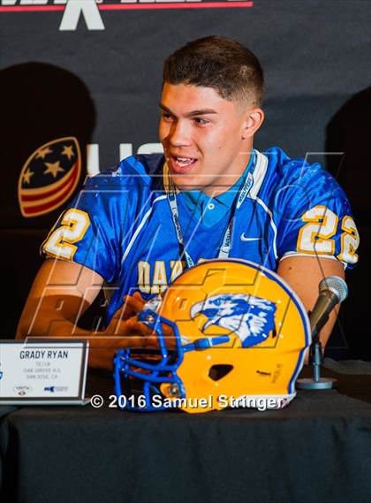 Thumbnail 1 in USA Football/MaxPreps Media Day @ SF 49ers facility photogallery.
