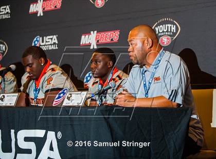 Thumbnail 3 in USA Football/MaxPreps Media Day @ SF 49ers facility photogallery.