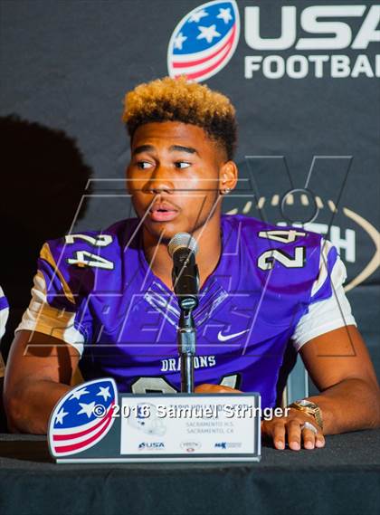 Thumbnail 3 in USA Football/MaxPreps Media Day @ SF 49ers facility photogallery.