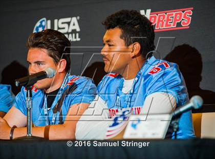 Thumbnail 3 in USA Football/MaxPreps Media Day @ SF 49ers facility photogallery.