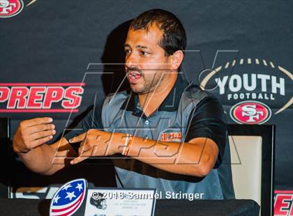 Thumbnail 2 in USA Football/MaxPreps Media Day @ SF 49ers facility photogallery.