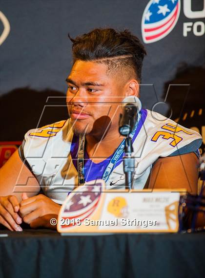 Thumbnail 2 in USA Football/MaxPreps Media Day @ SF 49ers facility photogallery.