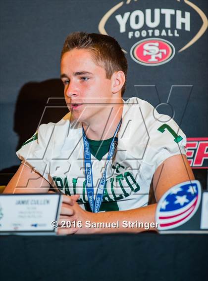 Thumbnail 3 in USA Football/MaxPreps Media Day @ SF 49ers facility photogallery.