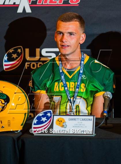 Thumbnail 1 in USA Football/MaxPreps Media Day @ SF 49ers facility photogallery.