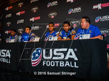 Thumbnail 2 in USA Football/MaxPreps Media Day @ SF 49ers facility photogallery.