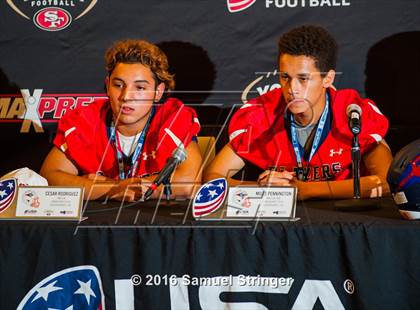 Thumbnail 3 in USA Football/MaxPreps Media Day @ SF 49ers facility photogallery.