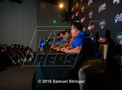 Thumbnail 1 in USA Football/MaxPreps Media Day @ SF 49ers facility photogallery.