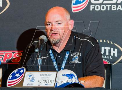 Thumbnail 1 in USA Football/MaxPreps Media Day @ SF 49ers facility photogallery.
