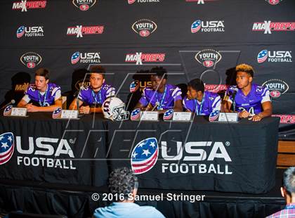 Thumbnail 2 in USA Football/MaxPreps Media Day @ SF 49ers facility photogallery.