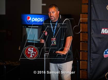 Thumbnail 1 in USA Football/MaxPreps Media Day @ SF 49ers facility photogallery.