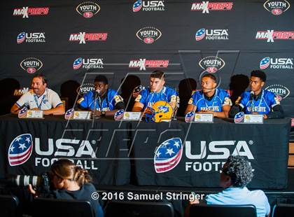 Thumbnail 2 in USA Football/MaxPreps Media Day @ SF 49ers facility photogallery.