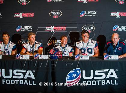 Thumbnail 3 in USA Football/MaxPreps Media Day @ SF 49ers facility photogallery.