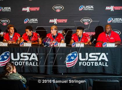 Thumbnail 2 in USA Football/MaxPreps Media Day @ SF 49ers facility photogallery.