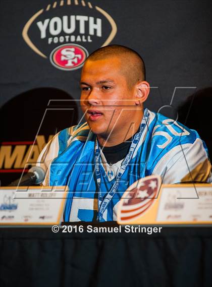 Thumbnail 2 in USA Football/MaxPreps Media Day @ SF 49ers facility photogallery.