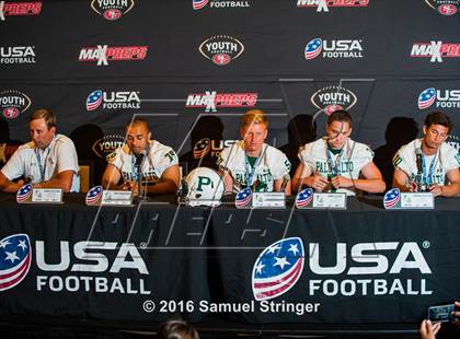 Thumbnail 1 in USA Football/MaxPreps Media Day @ SF 49ers facility photogallery.