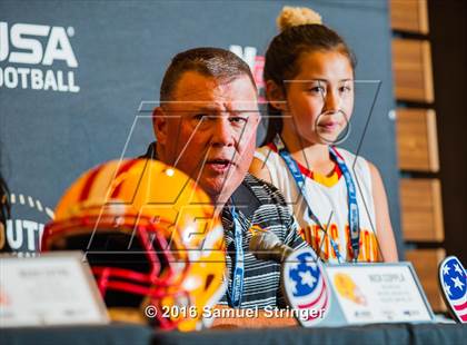 Thumbnail 1 in USA Football/MaxPreps Media Day @ SF 49ers facility photogallery.