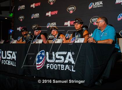 Thumbnail 3 in USA Football/MaxPreps Media Day @ SF 49ers facility photogallery.
