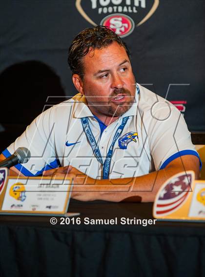 Thumbnail 2 in USA Football/MaxPreps Media Day @ SF 49ers facility photogallery.