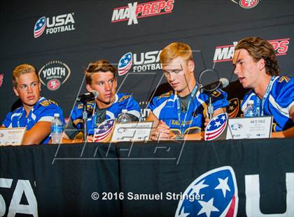 Thumbnail 1 in USA Football/MaxPreps Media Day @ SF 49ers facility photogallery.