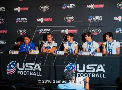 Thumbnail 1 in USA Football/MaxPreps Media Day @ SF 49ers facility photogallery.