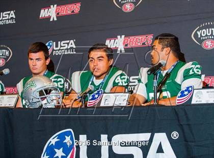 Thumbnail 2 in USA Football/MaxPreps Media Day @ SF 49ers facility photogallery.