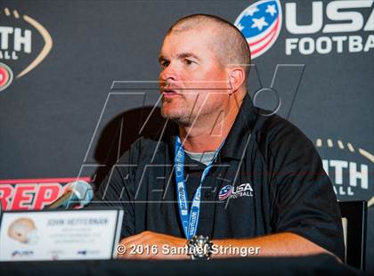 Thumbnail 2 in USA Football/MaxPreps Media Day @ SF 49ers facility photogallery.