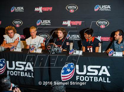 Thumbnail 1 in USA Football/MaxPreps Media Day @ SF 49ers facility photogallery.