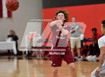 Thumbnail 2 in Santa Fe Catholic vs Nature Coast Tech (Sun Bash Tournament) photogallery.