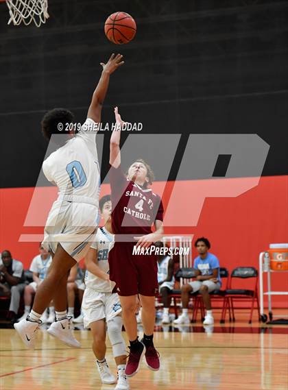 Thumbnail 2 in Santa Fe Catholic vs Nature Coast Tech (Sun Bash Tournament) photogallery.